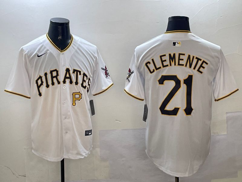Men Pittsburgh Pirates #21 Clemente White Game 2025 Nike MLB Jersey style 4->pittsburgh pirates->MLB Jersey